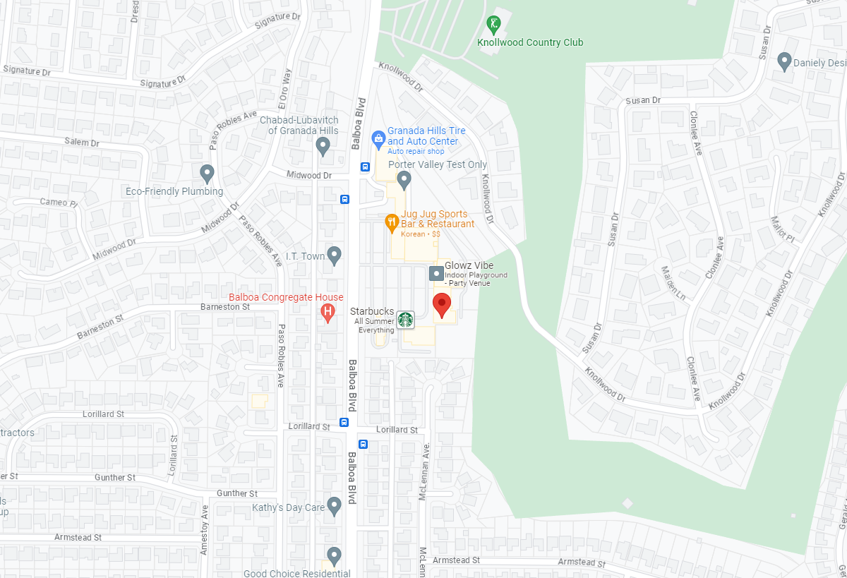 Google Map of 11856 Balboa Blvd #626, Granada Hills, CA 91344, USA